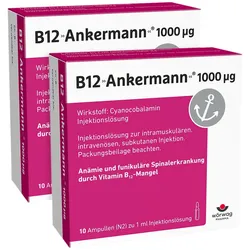 B12 Ankermann Injekt 1000μg - Doppelpack 2X10X1 ml