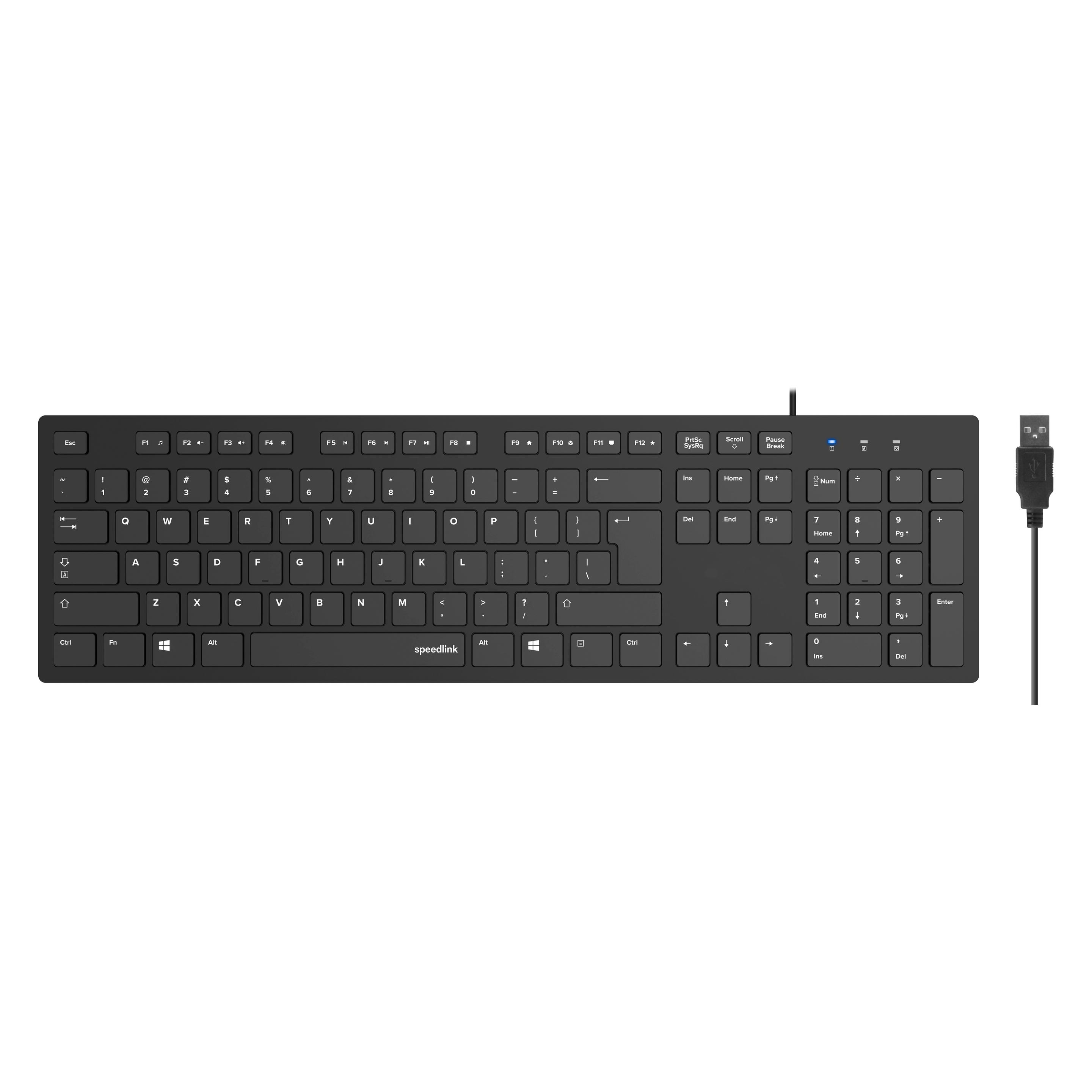 Speedlink NIALA Keyboard, black - US Layout (US, Kabelgebunden) (KY-K838)