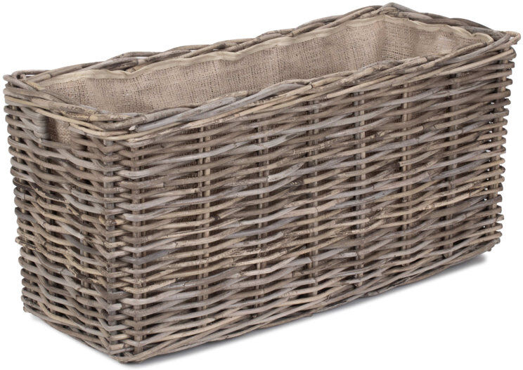 Bay Isle Home Rattan Under Bench Basket with Lining Kubu Grey