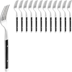 WAS Menügabel Bistro Trend, 20 cm, Edelstahl 18/0, mit schwarzen Kunststoffgriffen, 12 Stück