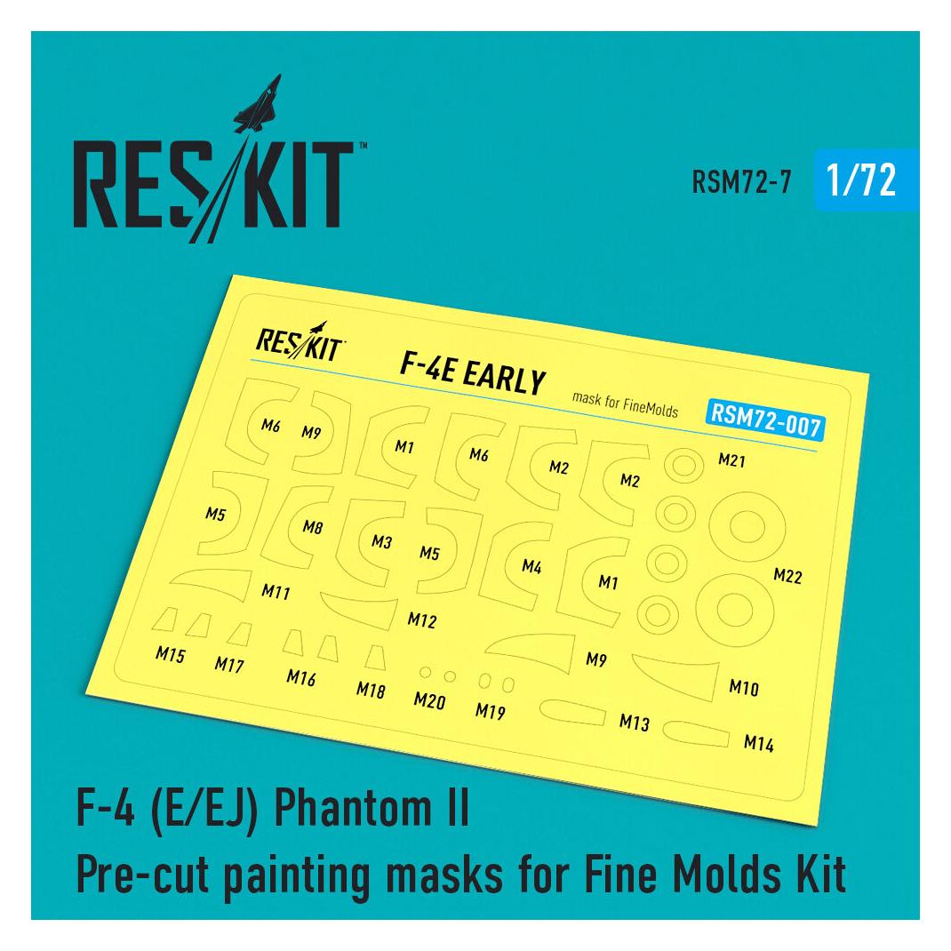 ResKit F-4 (E,EJ) Phantom II Pre-cut painting masks for FineMolds kit (RSM72-0007)