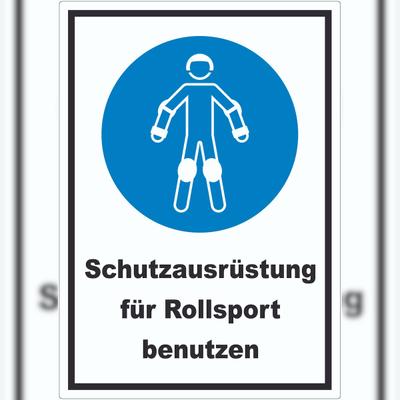 HB-Druck Schutzausrüstung für Rollsport benutzen Aufkleber A0 (841x1189mm)
