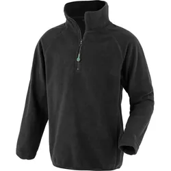 Result Genuine Recycled Kinder Microfleece Pullover 1/4 Zip Sweatshirt R905J black M