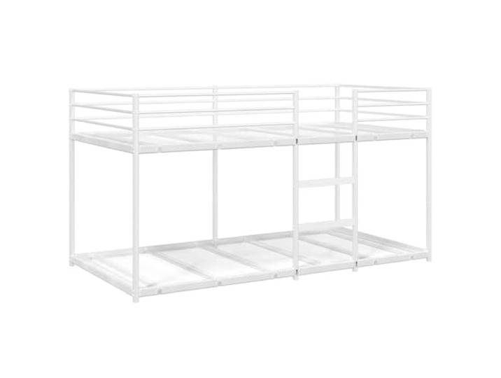vidaXL Etagenbett ohne Matratze Weiß 75x190 cm Stahl