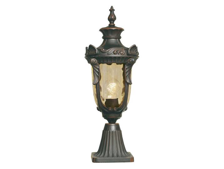 Elstead Lighting Sockelleuchte, Bronzefarben, Metall, Glas, 54 cm, RoHS, Lampen & Leuchten, Aussenbeleuchtung, Aussenleuchten