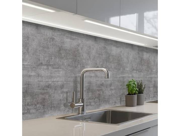 KitchenYeah© Spritzschutz Küchenrückwand Selbstklebend Küche Rückwand 80x400 cm - Küchenwand Wand Küchenfront Verkleidung Küchenspritzschutz Beton - Muster - Antik