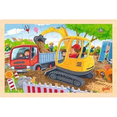 Einlegepuzzle Bagger