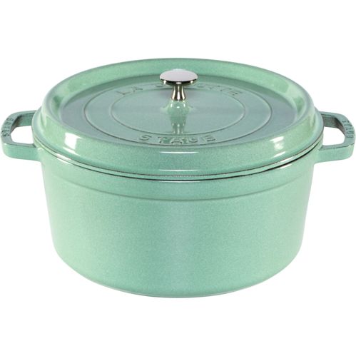 Staub La Cocotte 28cm rund, salbei, Gusseisen