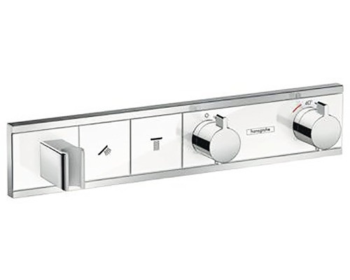 Hansgrohe RainSelect doucheset met thermostaat en waterbesparende functie, chroom en wit