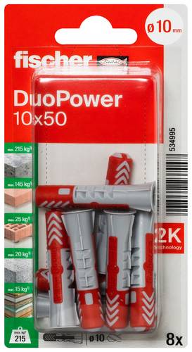 Fischer 534995 DuoPower 10 x 50 K NV 2-Komponenten-Dübel 50mm 10mm 1 Set