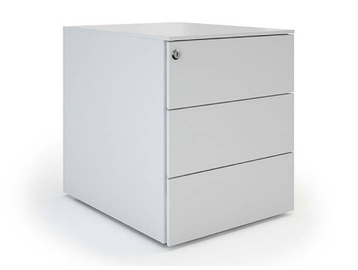 Caisson mobile métal Pro Design - 3 tiroirs - Aluminium