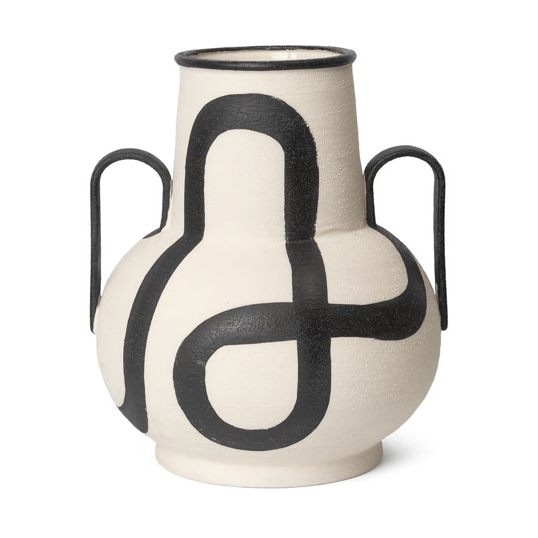 Ferm Living Trace vaas, wit, keramiek