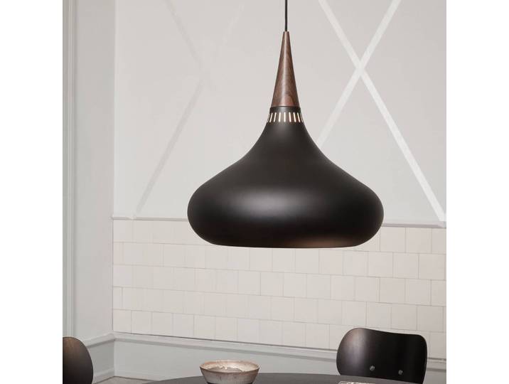 FRITZ HANSEN Designer Hängelampe Orient P3, dimmbar, schwarz, für Wohn- / Esszimmer, Aluminium, Design, Pendelleuchte