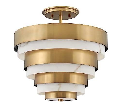 Elstead Hinkley Echelon cilindrische plafondlamp Heritage messing