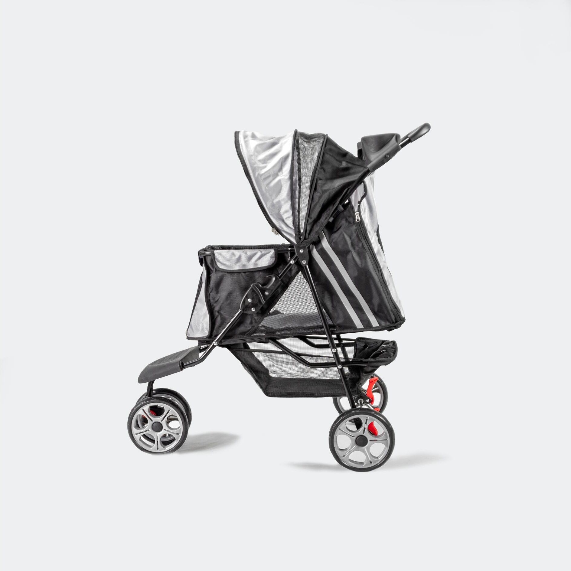 Hundebuggy "Innopet Buggy All Terrain schwarz-silber", schwarz, Kinderwagen, Hundebuggy schwarz Einheitsgröße