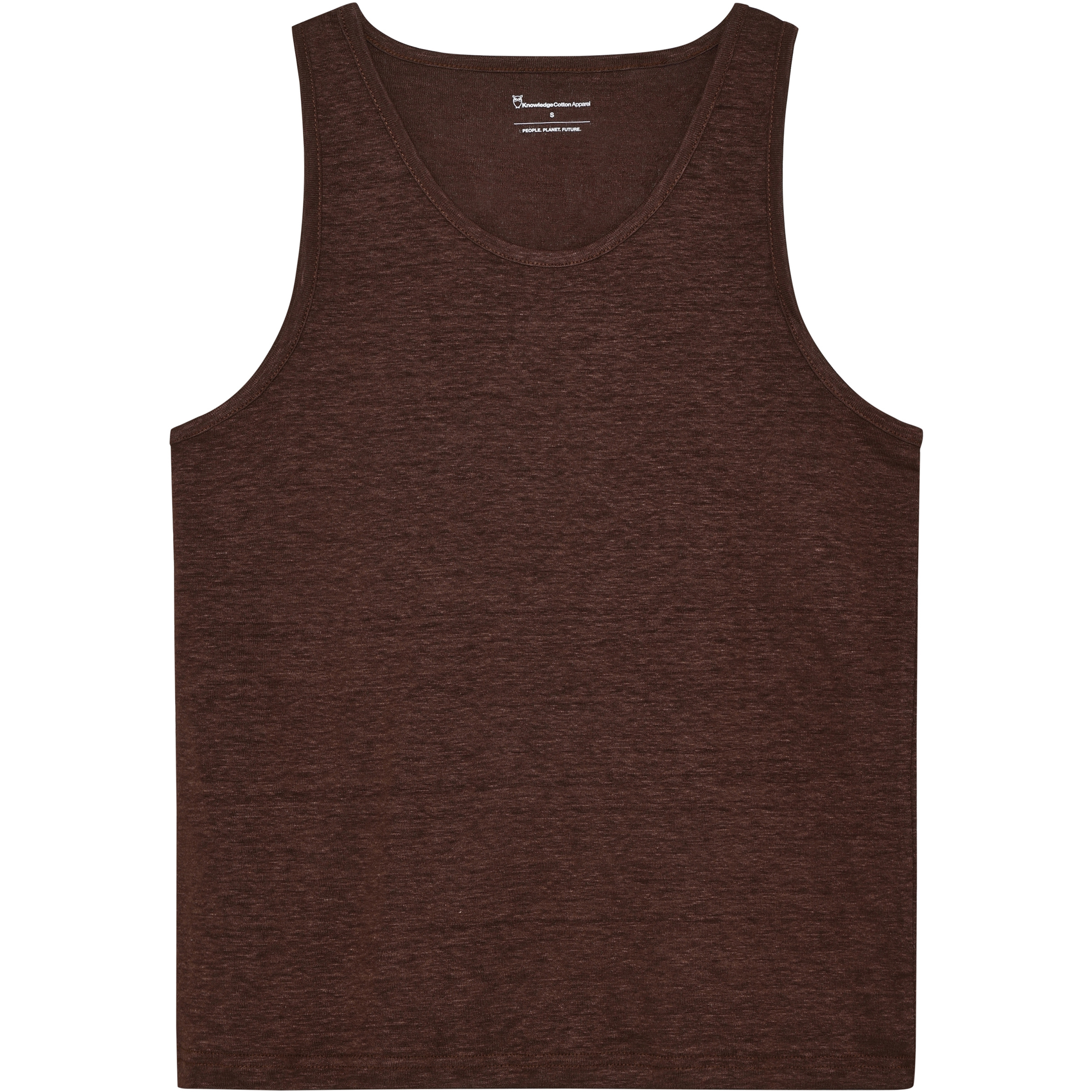 KnowledgeCotton Apparel Linen Top Damen Tanktops braun Größe XS Lifestyle Hautfreundlich