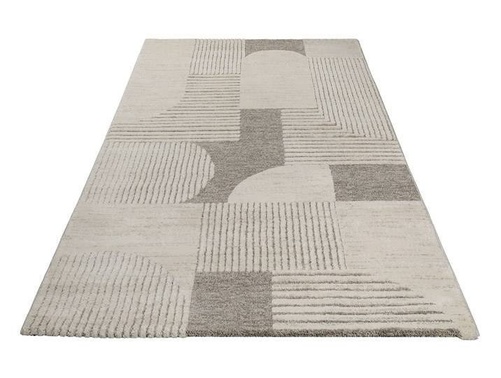 Teppich WECON HOME Mats , beige (creme,beige), B:160cm H:18mm L:230cm, Kunstfaser, Teppiche, Teppich, Gewebt, Hoch-Tief, pflegeleicht, Retro Design, Scandi, Wohnzimmer