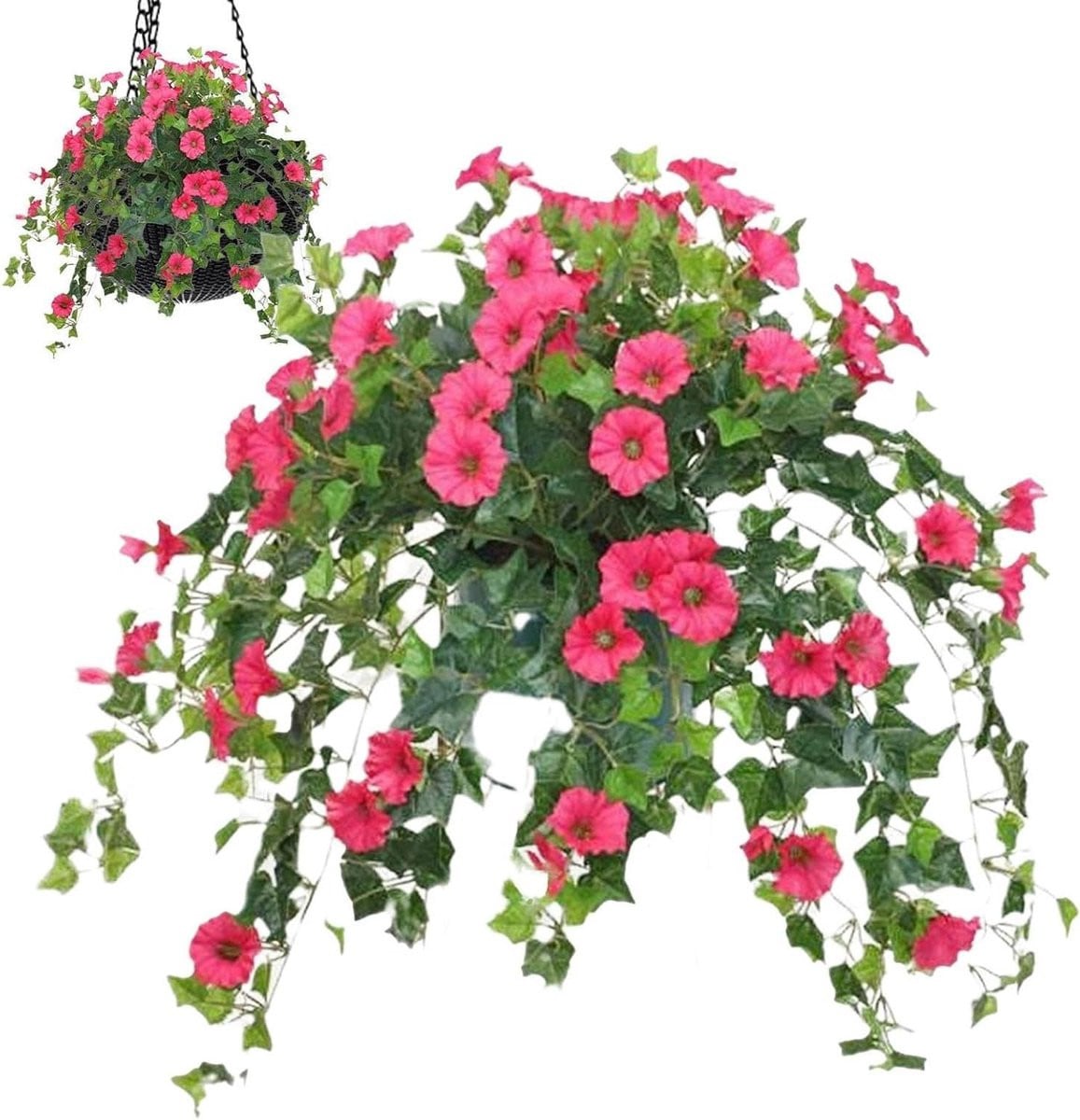 Kunstbloemen Petunia Roze - UV-bestendige Faux Bloemen voor Buiten Decoratie - Hoogte: 65,5 cm