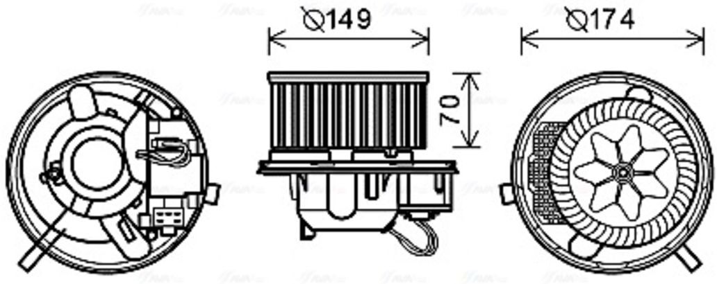 Elektromotor, Innenraumgebläse AVA COOLING VN8339