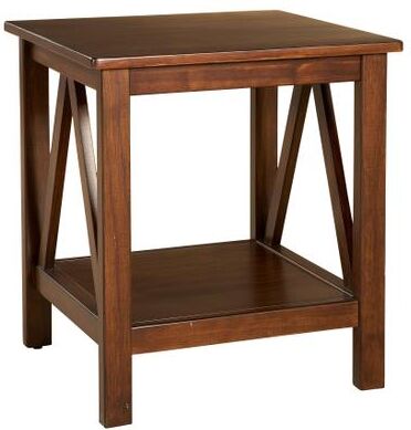 Traymore END TABLE ANTIQUE by Linon Home Décor in Antique Tobacco