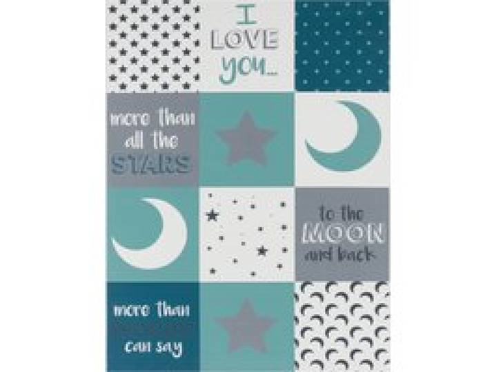 Tapis pour enfant lavable Aleynia turquoise 160x230 cm