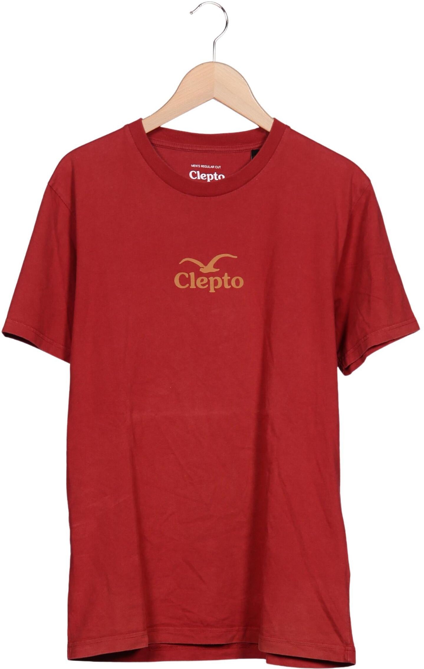 Cleptomanicx Herren T-Shirt, Rot, Gr. M, Baumwolle - Second Hand