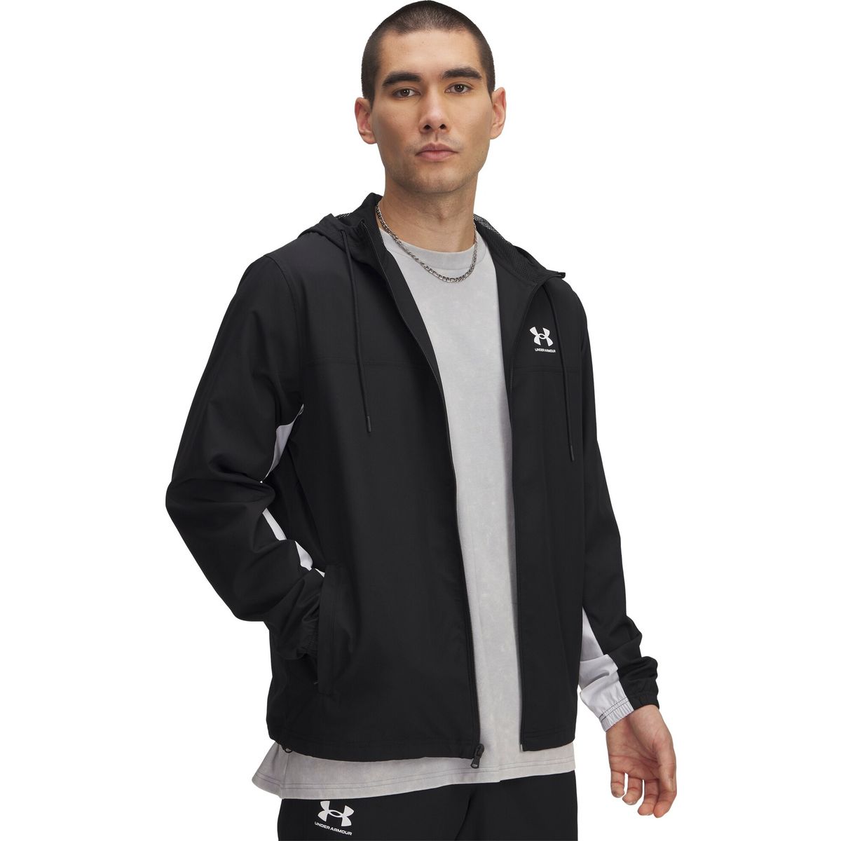 Under Armour Rival Wvn Windbreaker black white (001) XXL 1390149-001-XXL