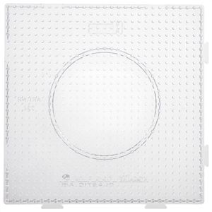 Hama-Perlen Steckplatte 234 TR, Quadrat, für Ø 5 mm Midi Bügelperlen, transparent