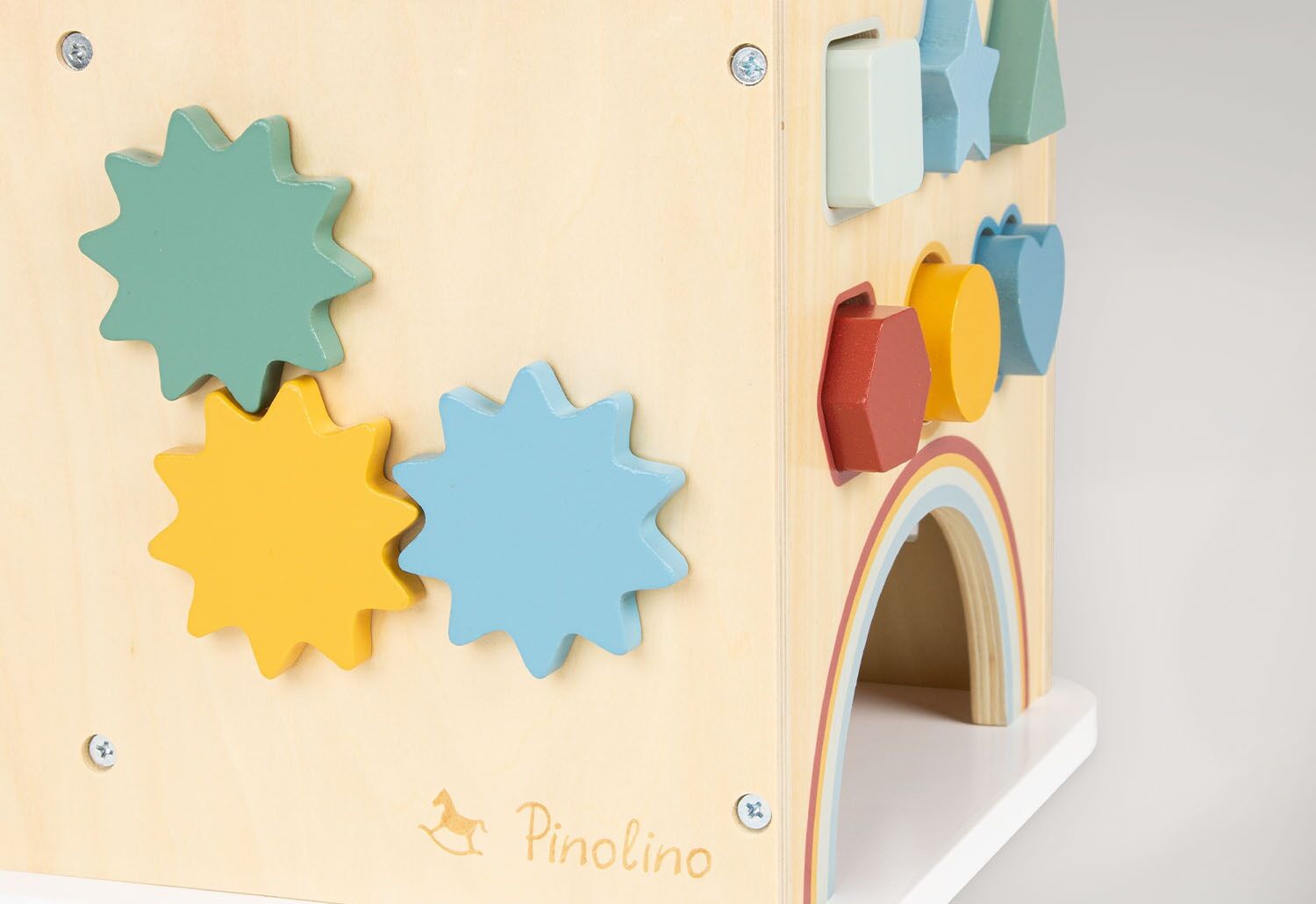Motorikwürfel PINOLINO "Motorikwürfel Sanna", bunt, Motorikspielzeug, KinderB:25cm H:45cm T:25cm, Holz, Motorikwürfel, B:25cm H:45cm T:25cm