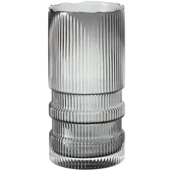HOME STORY Vase   , grau , Glas , Maße (cm): H: 25  Ø: 12