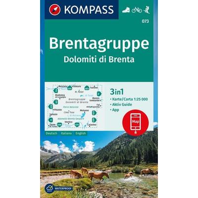 KOMPASS Wanderkarte 073 Brentagruppe / Dolomiti di Brenta 1:25.000, Sonstige von , KOMPASS Freytag & Berndt, 978-3-99121-863-0