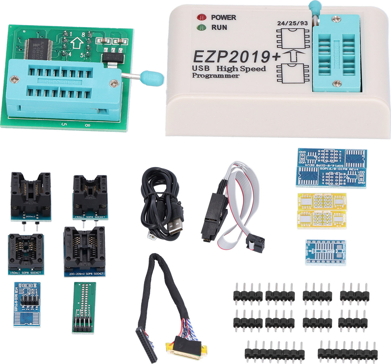 Cocosity USB SPI-programmeur EZP2019 voor EPROM-flashgeheugen 24 25 93, BIOS en programmeerbare logische circuits, compatibel met WIN7/WIN8