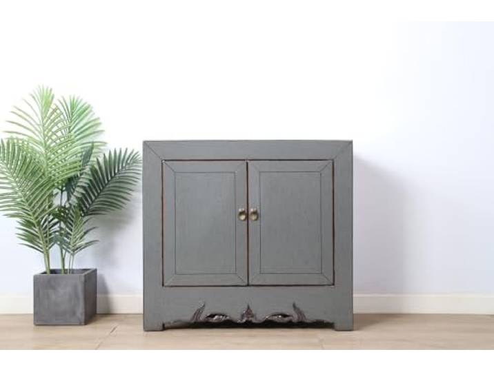 Yajutang Antike chinesische Kommode grau RAL7005