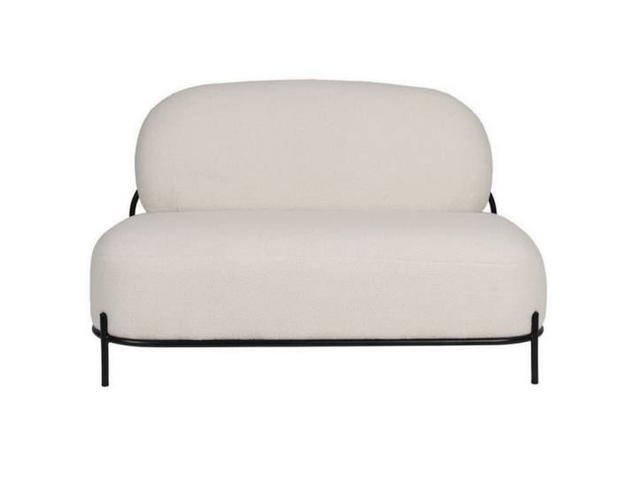 Canapé compact en tissu bouclé teddy