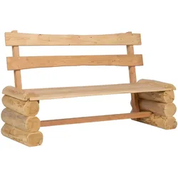 Holzbank Massiv Allgäu – Gartenbank aus Robinie/Lärche, Naturbelassen – rustikale Massivholzbank – Sitzbank für Garten & Terrasse
