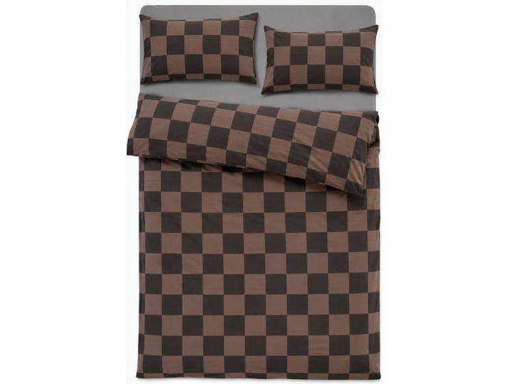 Bettwäsche HOMSY BY ANA JOHNSON Chessley , braun, B/L: 135cm x 200cm, 1 Stk., 1 Stk., Renforcé, B/L: 40cm x 80cm, 2, Renforcé, Obermaterial: 100% Baumwolle, Bettwäsche, Bettwäsche, mit coolem Karo-Muster, ab Grösse 135x200 cm, by Ana Johnson