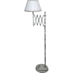 Chic Antique Antike Stehlampe Ziehharmonika, H157/L62/Ø 38 cm antique creme