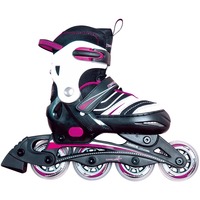 Verstellbare Kinderinliner Gr. 37-40, Inline-Skates pink/schwarz