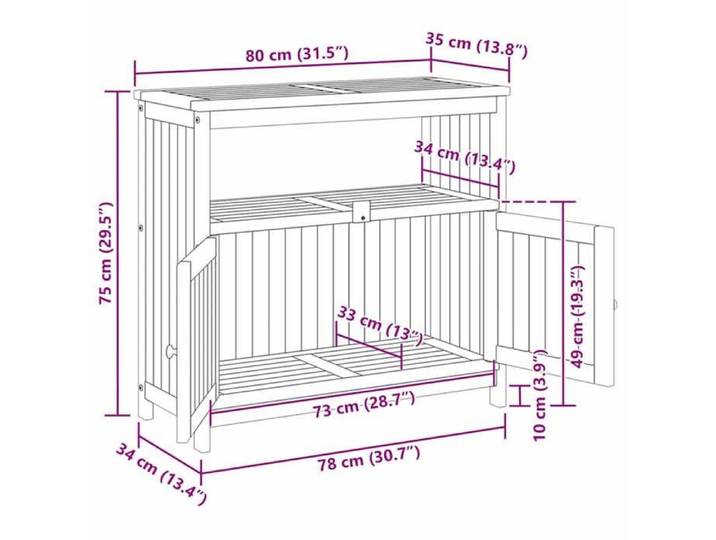 Remise 2026®Table d'Extérieur 2 ou 4 personnes Brun - Table console de jardin - 80x35x75cm - Bois massif d'acacia 257 7713026