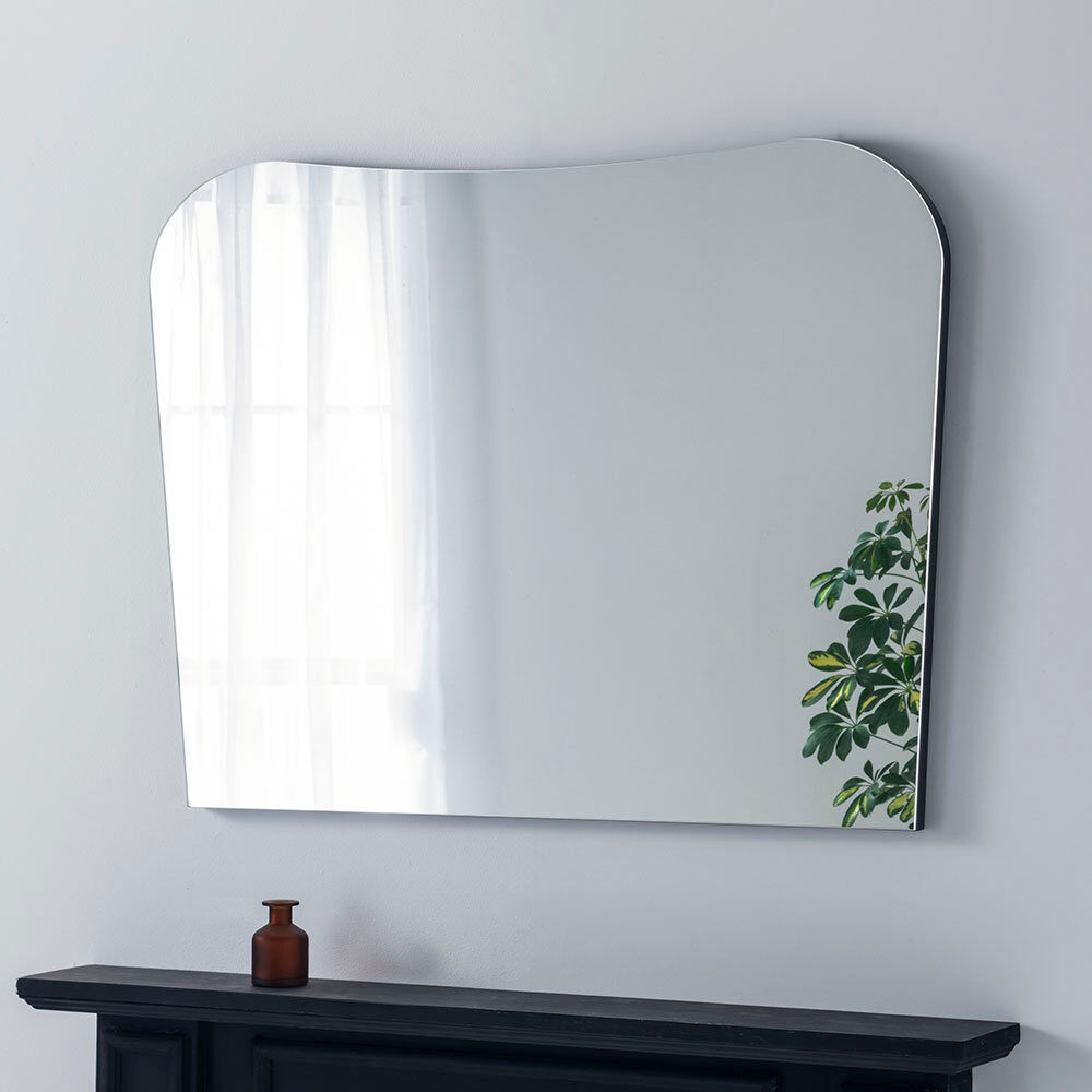 Latitude Run Aleko Mirror Black 78cm H X 2cm D