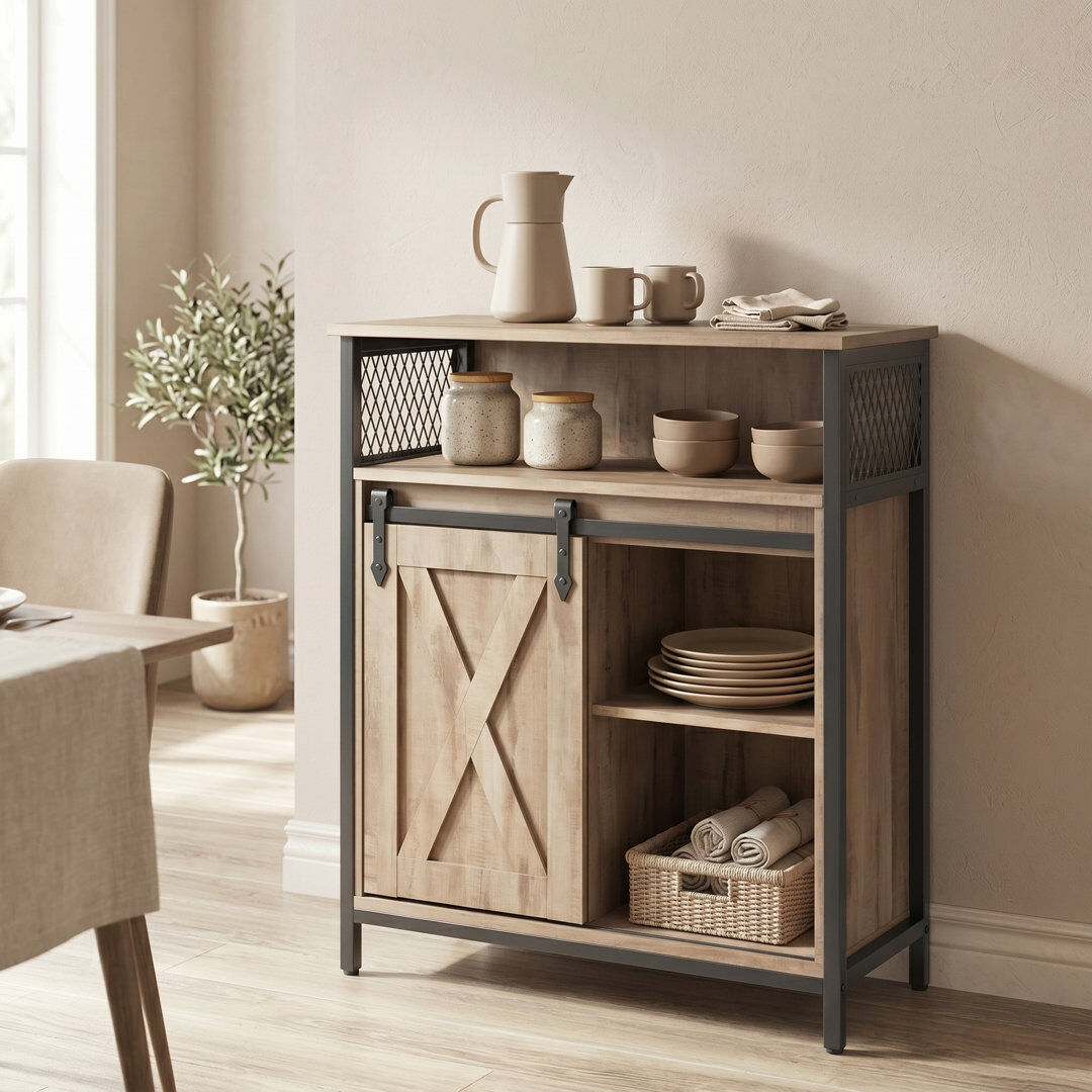 Borough Wharf Jamarion 70 cm W Sideboard Brown 80cm H X 70cm W X 30cm D