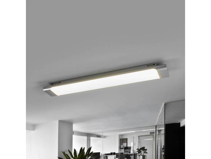 LED Deckenleuchte Vinca Arcchio, alu / grau / zink, für Arbeitszimmer / Büro, Kunststoff, Modern