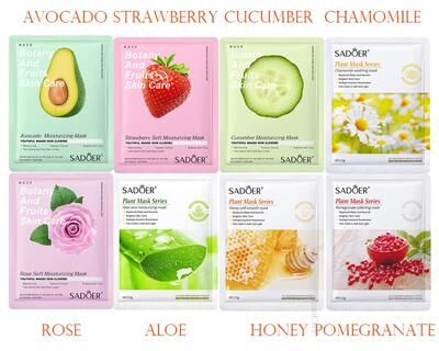 Perfect Picks Market Natural Plant Face Mask Set Moisturizing, Firming, & Hydrating Skincare Masks For Glowing, Healthy Skin a