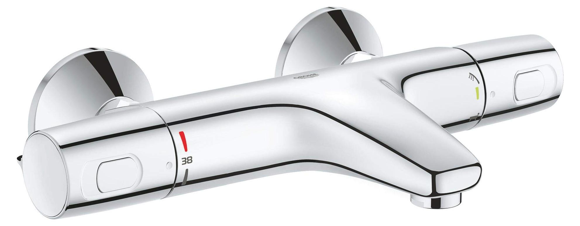 Wannen-Thermostat, wassersparend, Metallgriff, Chrom, 1 Stück