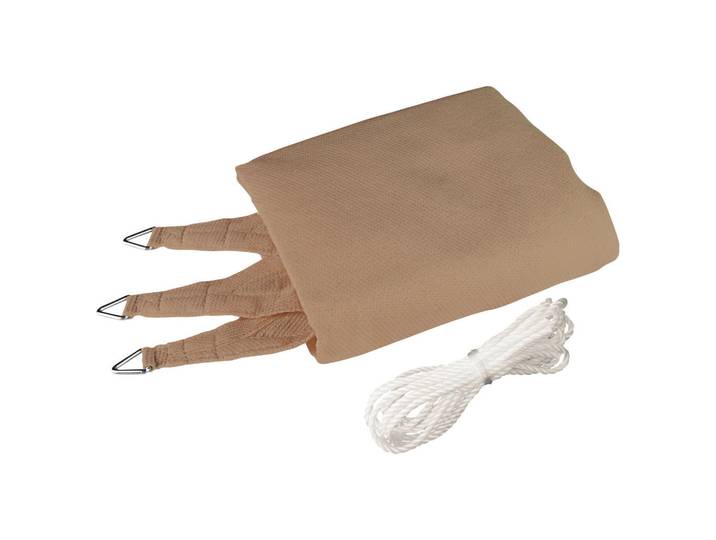 Gartensonnensegel, Beige, 400x400x400 cm, Sonnenschutz, Sonnenschirme