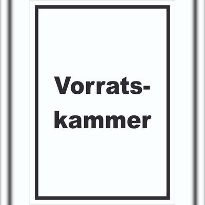 HB-Druck Vorratskammer Schild mit Text Pantry Reserve hochkant A3 (297x420mm)