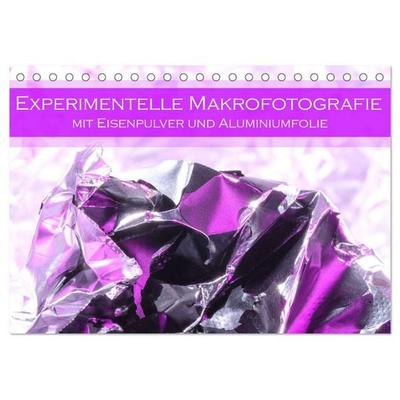 Experimentelle Makrofotografie mit Eisenpulver und Aluminiumfolie (Tischkalender 2026 DIN A5 quer), CALVENDO Monatskalender