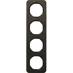 Berker Rahmen 4-fach Eichenholz/schwarz glanz 10142354