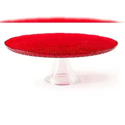 Excelsa Kuchenständer Arabesque Red Glas 31Xh10X31 Cm Rot