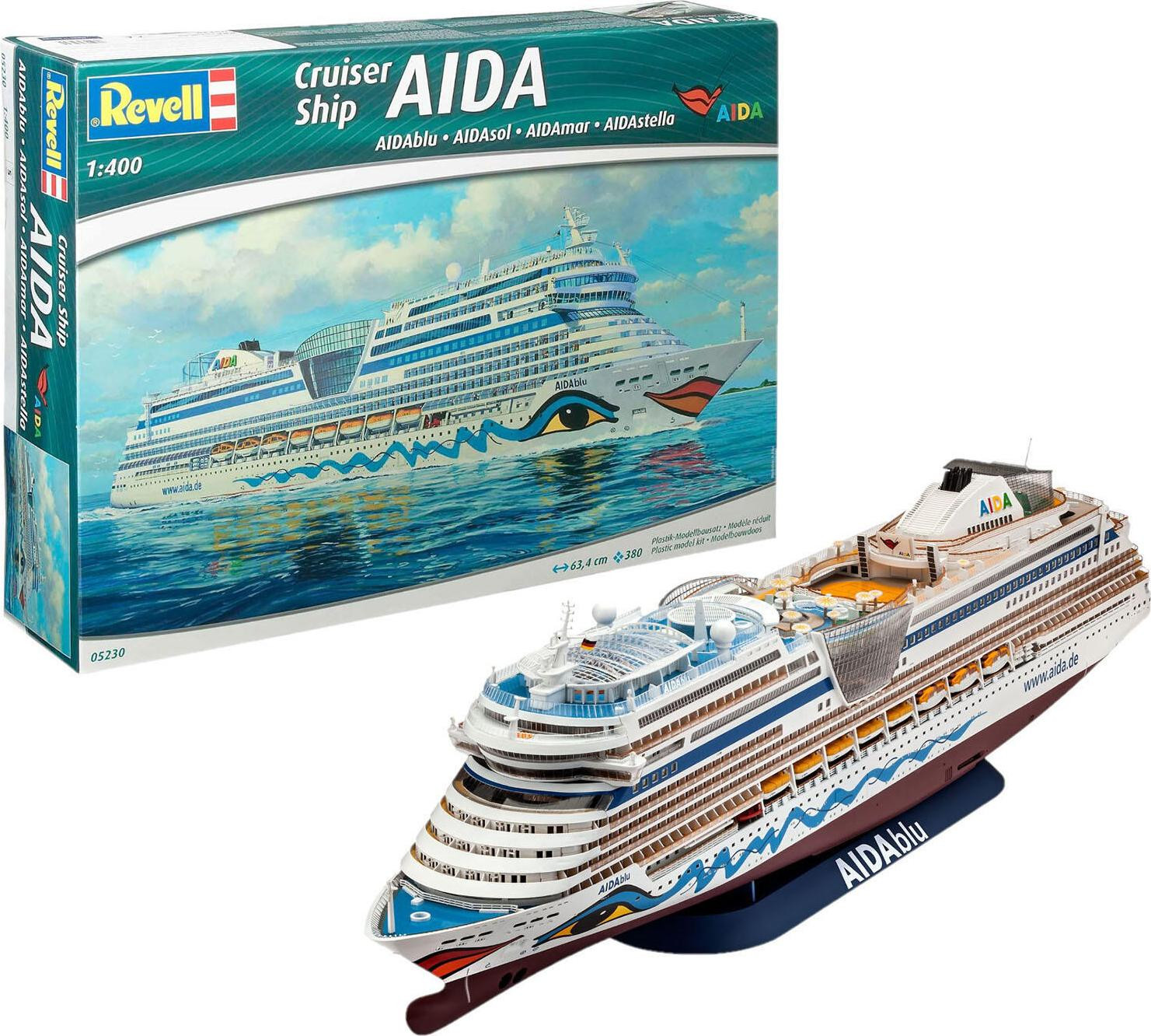 Revell AIDA bouwpakket model van een passagiersschip schaal 1:400 kunststof